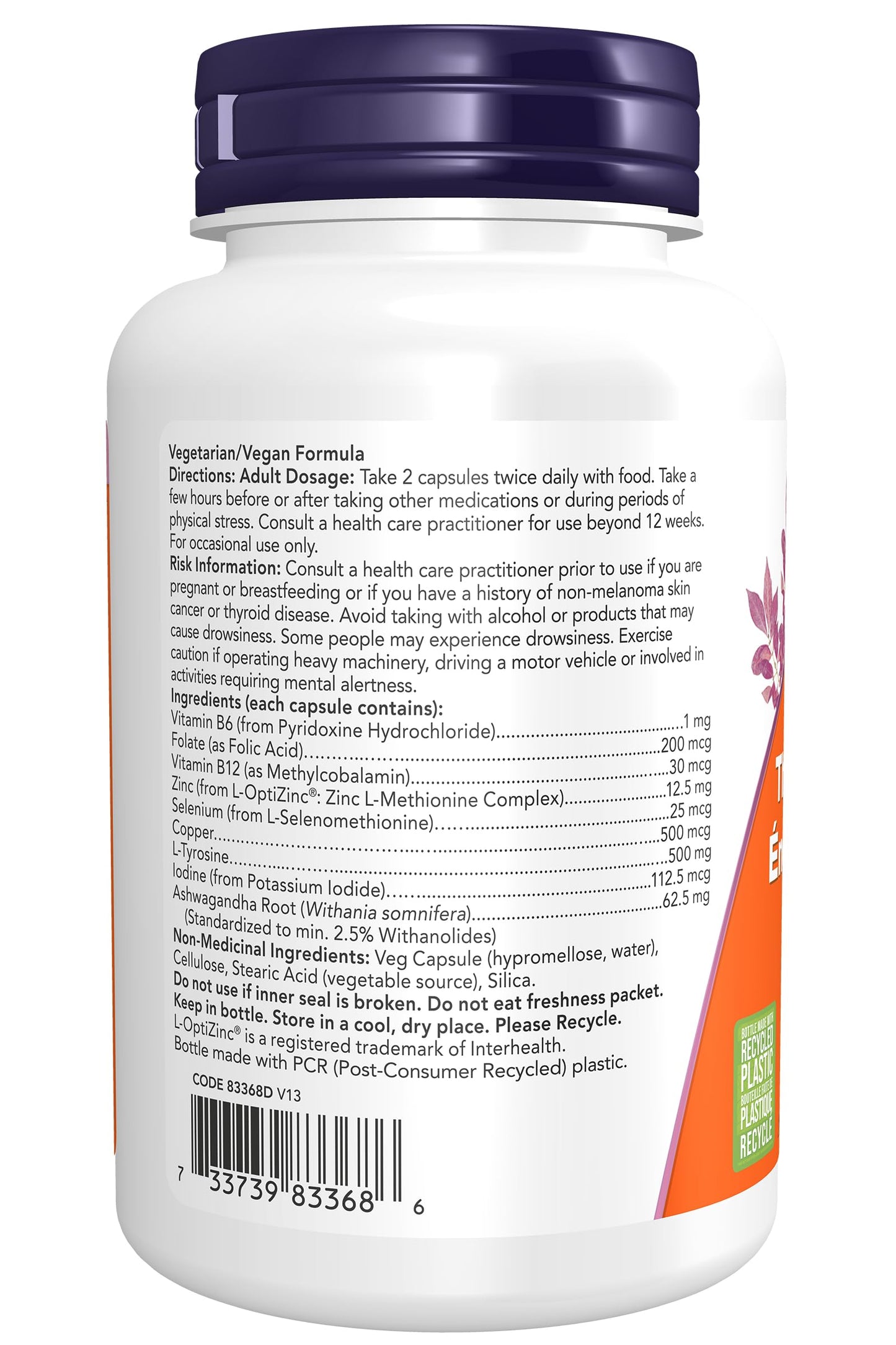 NOW Foods Thyroid Energy™ – Iodine & Tyrosine Plus Selenium, Zinc & Copper | 90 Veg Capsules