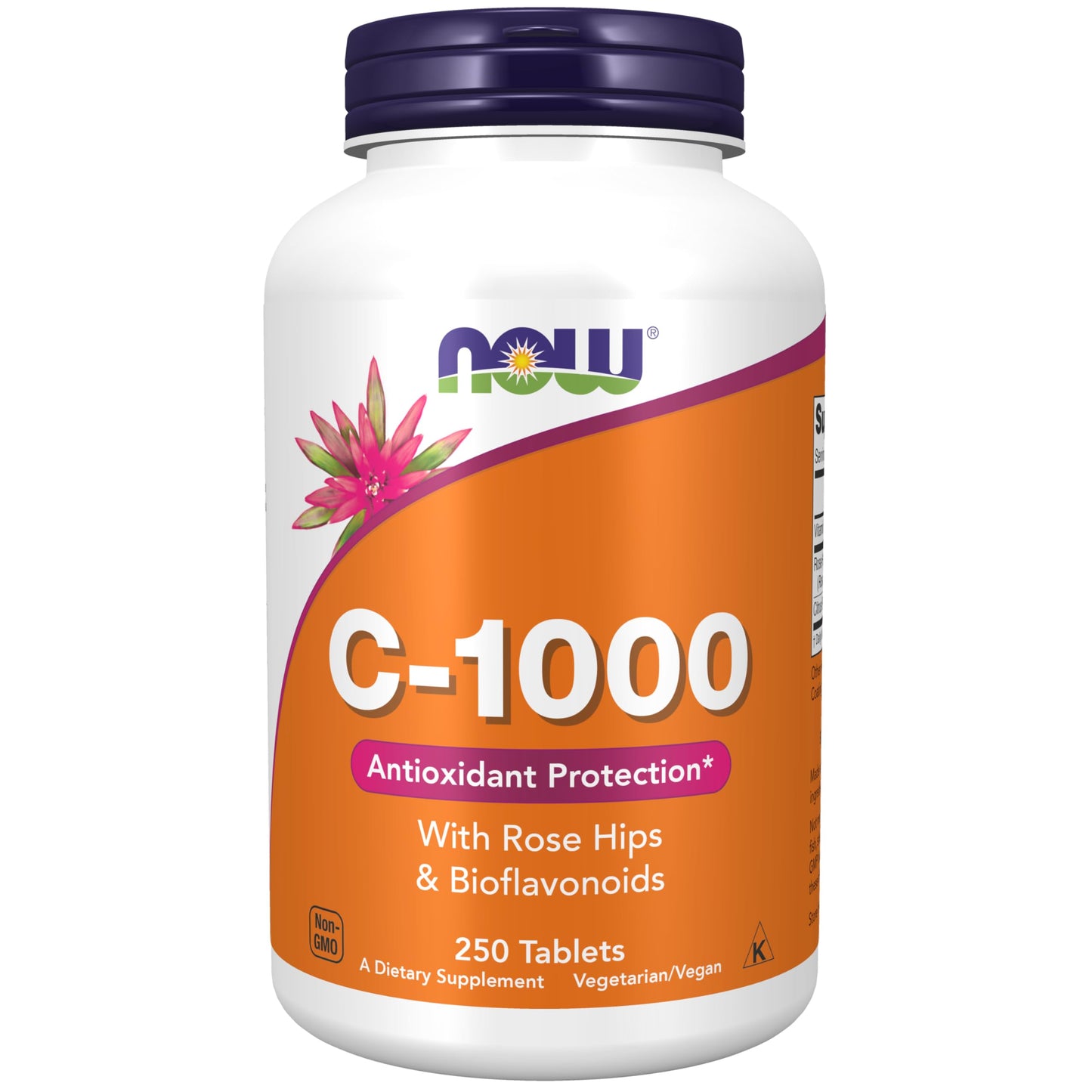 NOW Vitamin C-1000 with Rose Hips & Bioflavonoids - Antioxidant Protection* - 250 Tablets