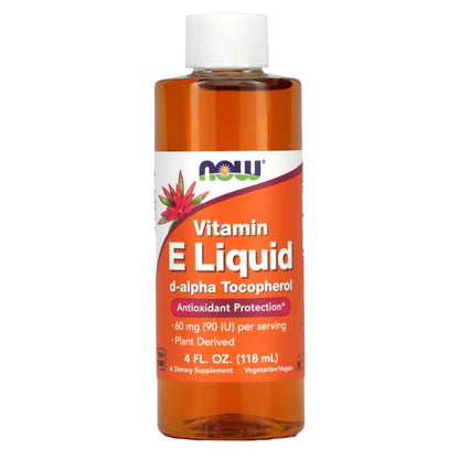 NOW Vitamin E 90 IU Liquid, 4-Ounce | Now Foods Vitamin E Oil