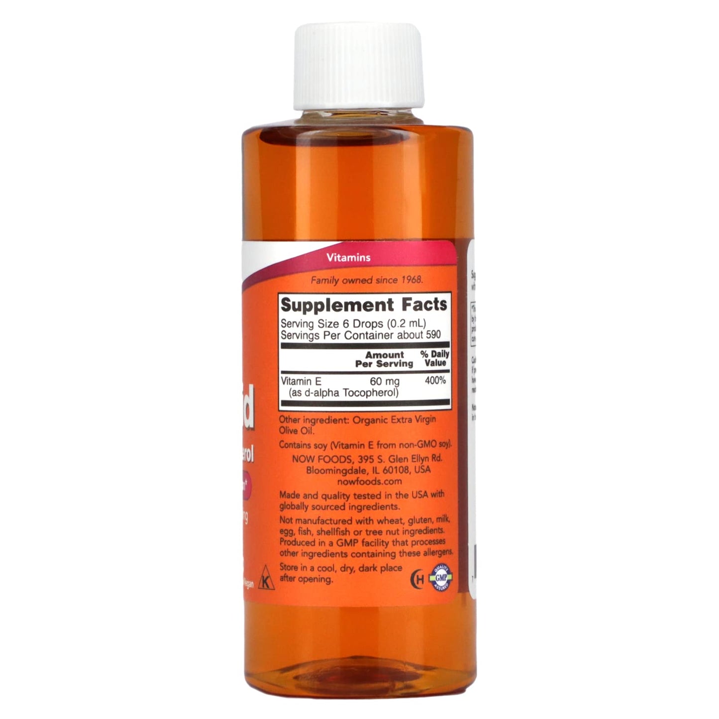 NOW Vitamin E 90 IU Liquid, 4-Ounce | Now Foods Vitamin E Oil