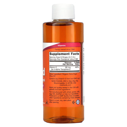 NOW Vitamin E 90 IU Liquid, 4-Ounce | Now Foods Vitamin E Oil
