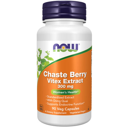 NOW Vitex (Chaste Berry) 300 mg with Dong Quai – Women’s Health, 90 Veg Capsules