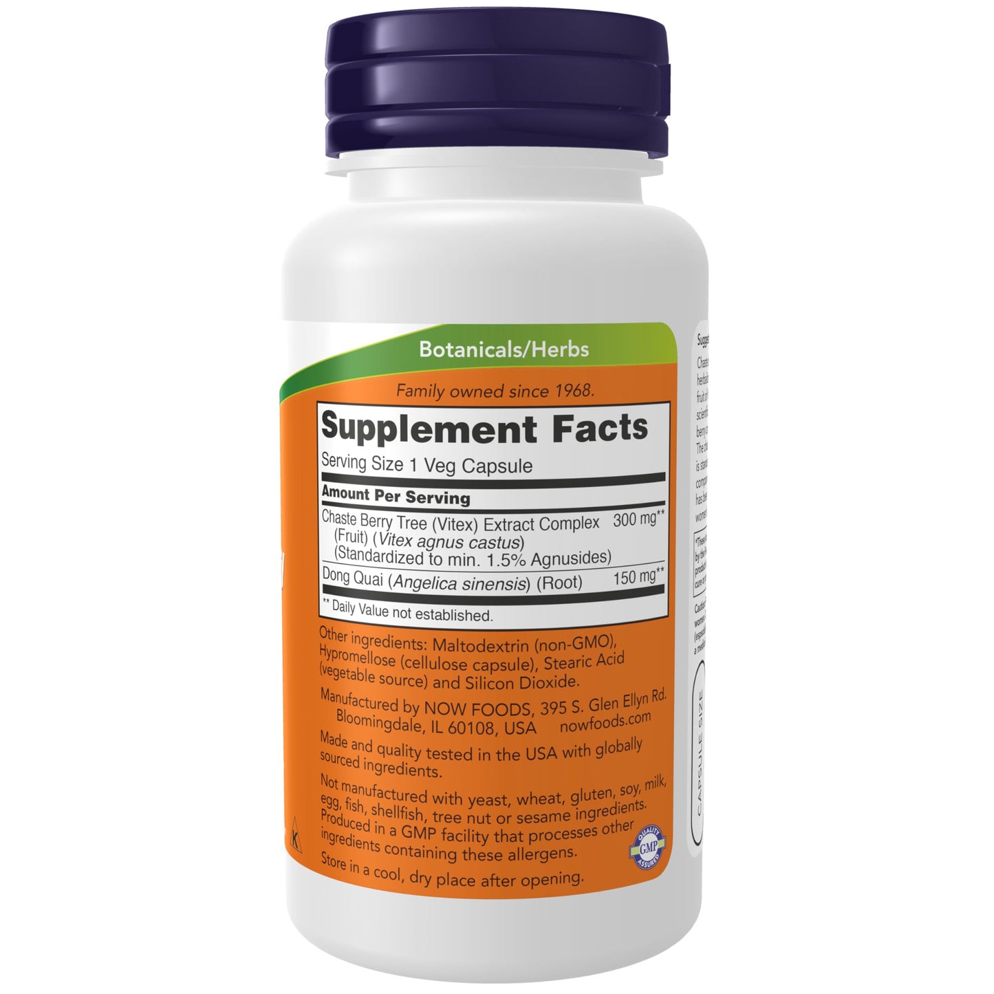 NOW Vitex (Chaste Berry) 300 mg with Dong Quai – Women’s Health, 90 Veg Capsules
