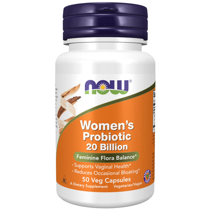 NOW Foods Women's Probiotic 20 Billion – 3 Clinically Tested Strains, 50 Veg Capsules