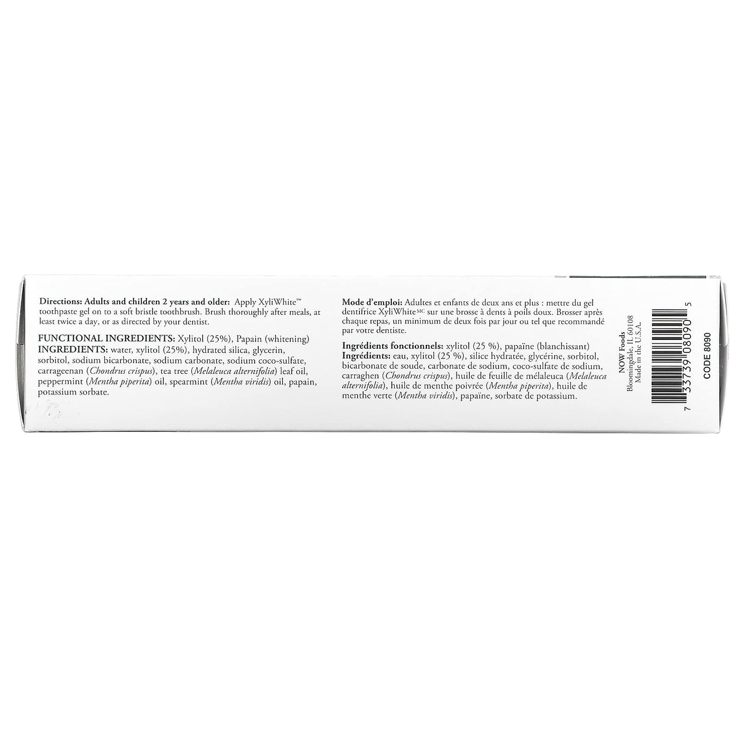 NOW Xyliwhite Refreshmint 6.4 oz Pack of 4 - SLS-Free, Vegan
