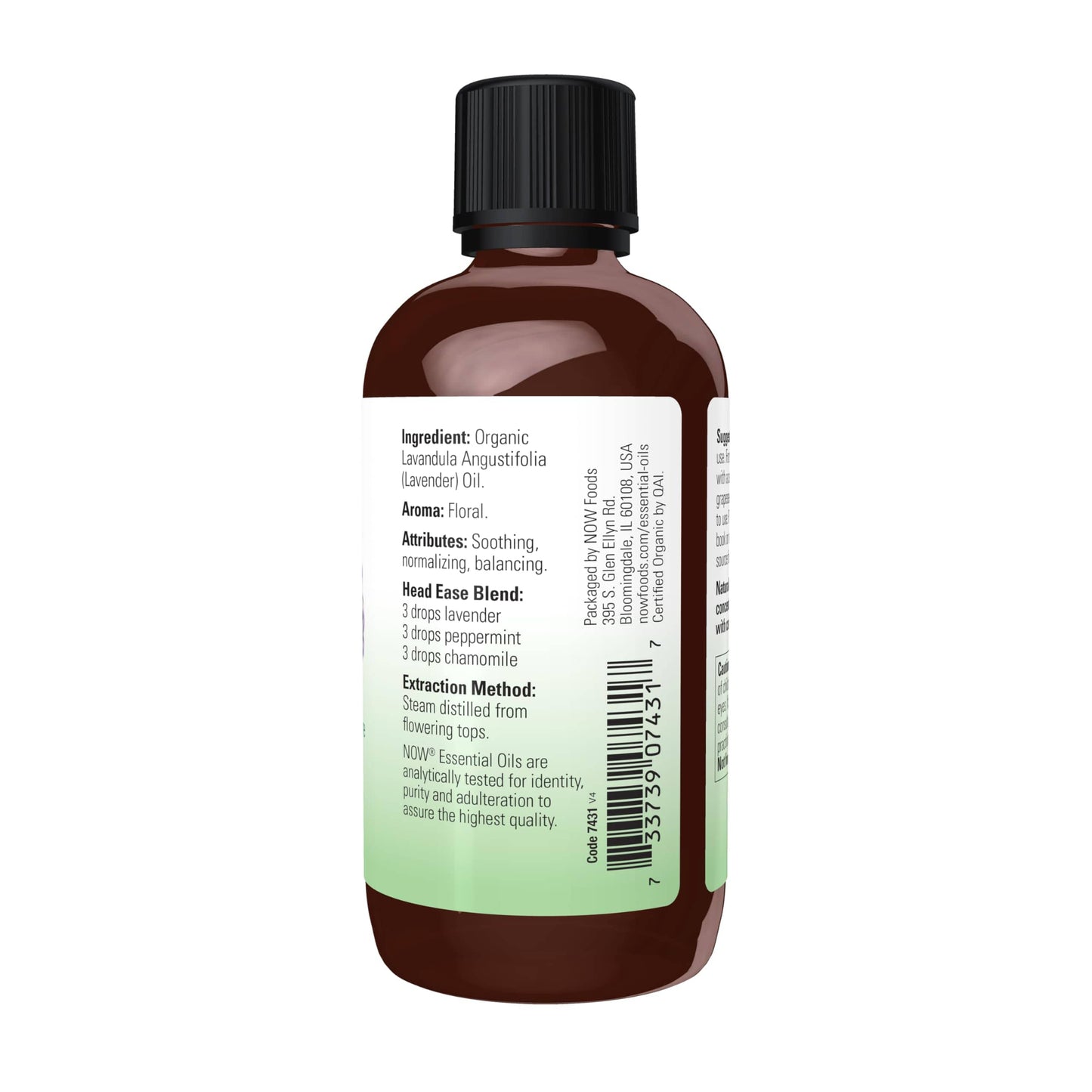 NOW Foods Organic Lavender Essential Oil, 4 oz | Pure Steam-Distilled, Vegan