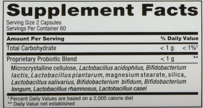 Now PB 8 Pro-Biotic Acidophilus Capsules – Vegetarian, 120-Count Bottles, 60 Servings
