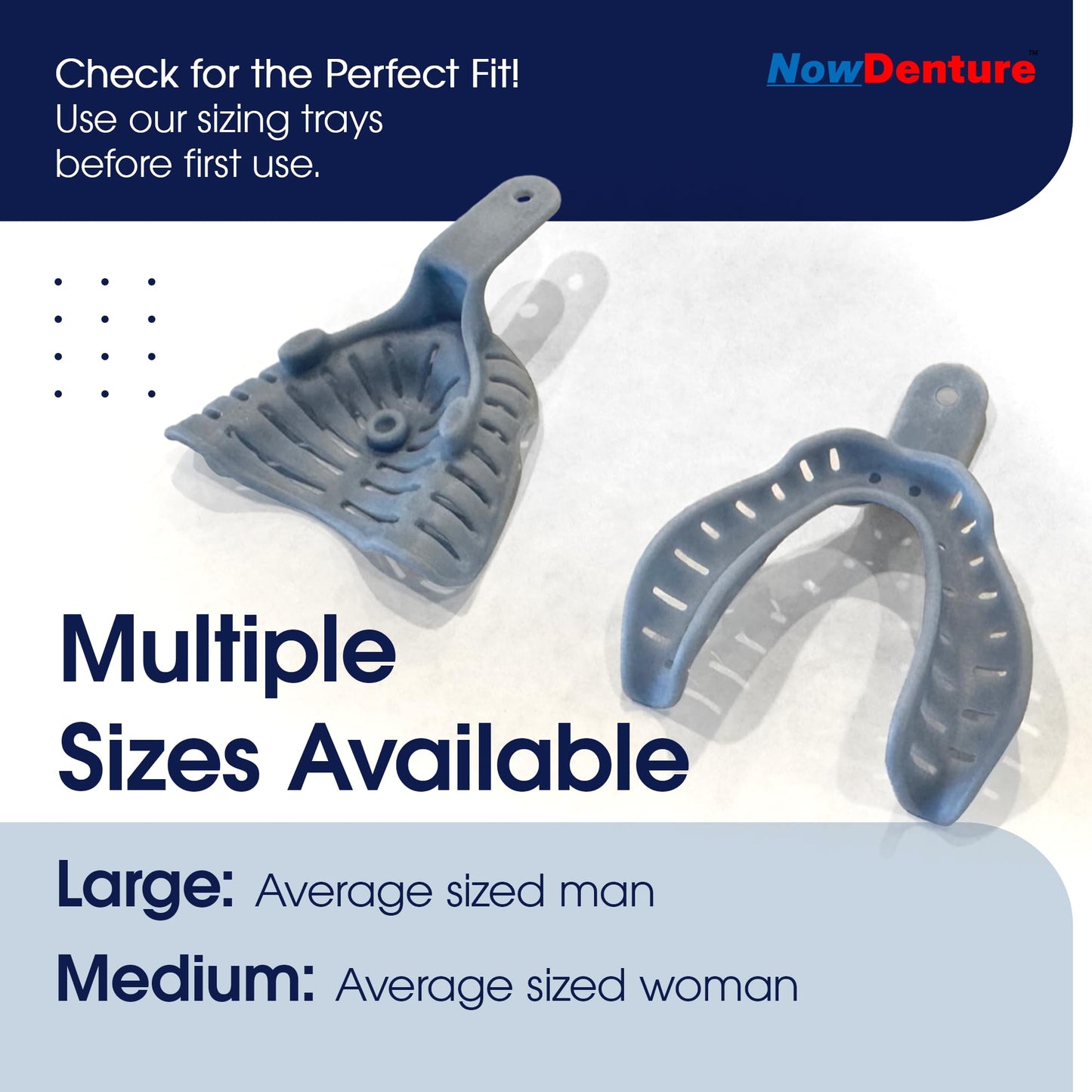 Heat and Fit NowDenture™ – Premium Immediate Lower Dentures (USA Made) – Real Teeth, Custom Fit, Medium