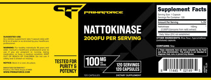 Primaforce Nattokinase 100mg | 2000 FU Per Serving – 120 Capsules
