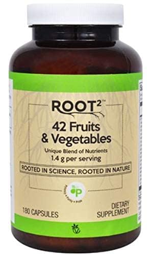 Vitacost ROOT2 42 Fruits & Vegetables – 180 Capsules | 1.4 g per Serving
