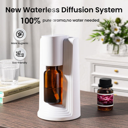 Nsyee Waterless Diffuser | Portable Aromatherapy (10–20mL Bottles), 3 Mist Levels & 3 Timers