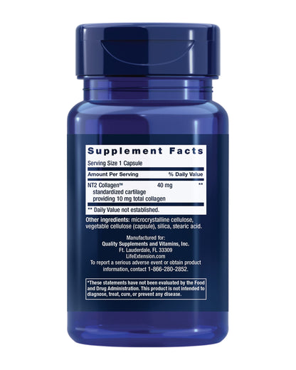 Life Extension NT2 Collagen — Joint Health & Mobility, 60 Small Capsules