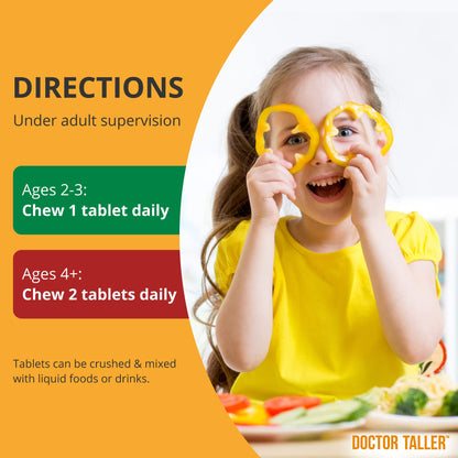 NuBest Doctor Taller Kids Multivitamins – Immunity & Bone Health (Ages 2-9) | Grape Chewables