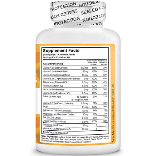 NuBest Doctor Taller Kids Multivitamins – Immunity & Bone Health (Ages 2-9) | Grape Chewables