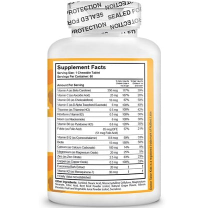NuBest Doctor Taller Kids Multivitamins – Immunity & Bone Health (Ages 2-9) | Grape Chewables