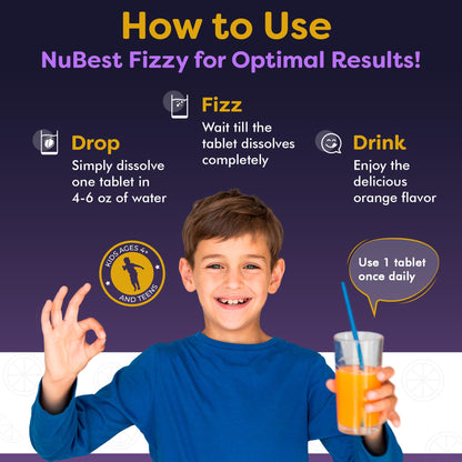 NuBest Tall Fizzy - Kids Bone Health, Immunity & Digestion (Pack 3)