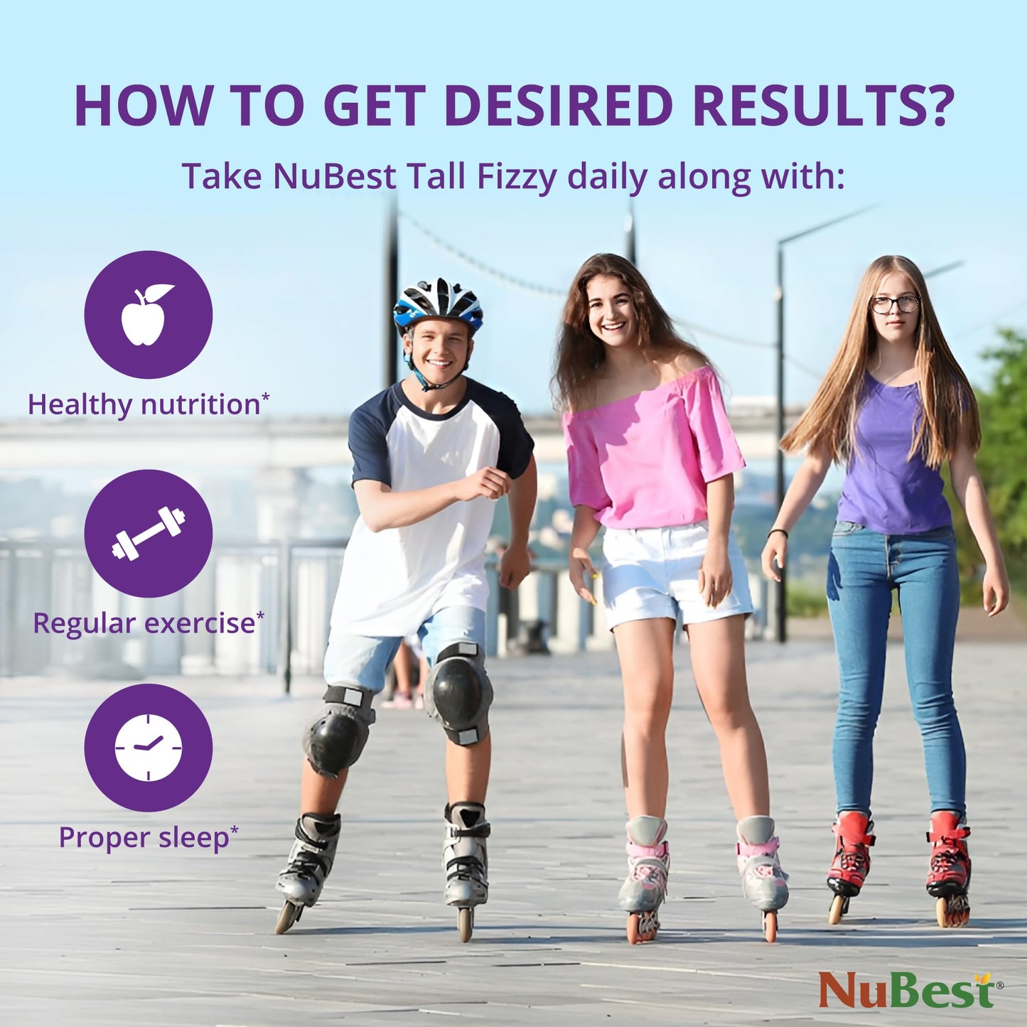 NuBest Tall Fizzy - Kids Bone Health, Immunity & Digestion (Pack 3)