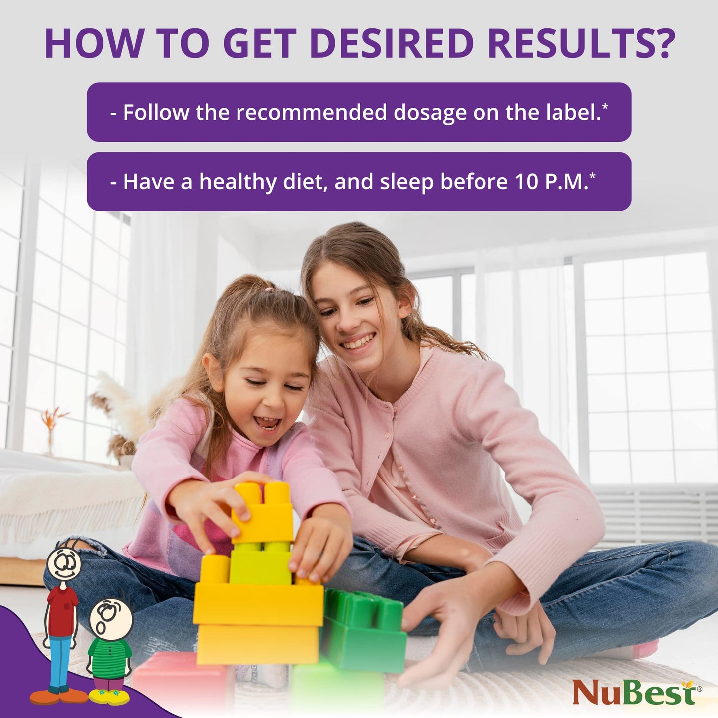 NuBest Tall Kids: Toddler & Kids Vitamins (Ages 2-9) | Bone Strength & Immunity