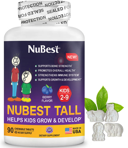 NuBest Tall Kids: Toddler & Kids Vitamins (Ages 2-9) | Bone Strength & Immunity