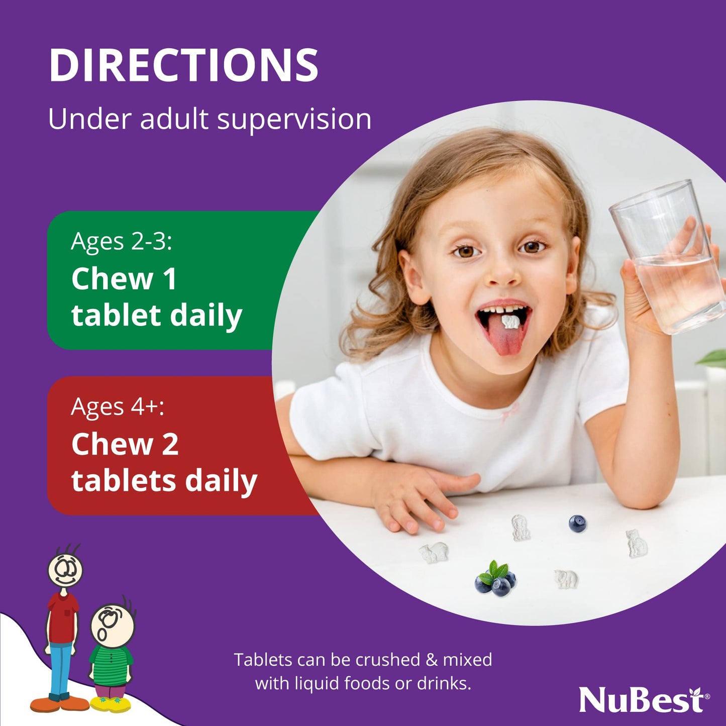 NuBest Tall Kids Vitamins for Ages 2-9 – Bone Strength, Immunity & Growth