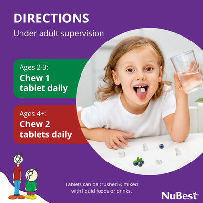 NuBest Tall Kids: Toddler & Kids Vitamins (Ages 2-9) | Bone Strength & Immunity