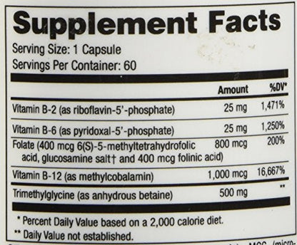 NuMedica Methyl-Plex B 60 Vegetable Capsules | Vitamin B Complex
