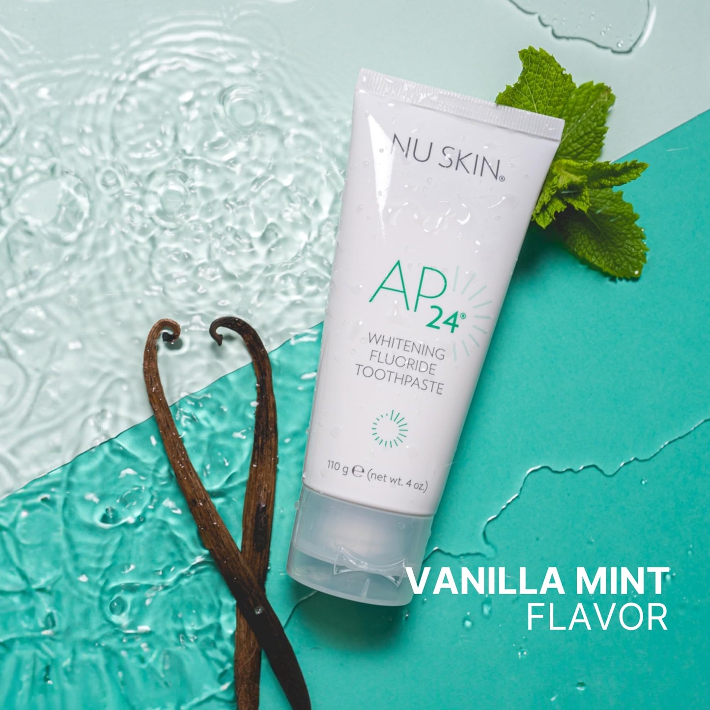 Nu Skin AP 24 Whitening Toothpaste - Vanilla Mint, 4 oz, 2 Pack | AP 24 Blend