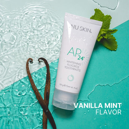 Nu Skin AP 24 Whitening Toothpaste - Vanilla Mint, 4 oz, 2 Pack | AP 24 Blend