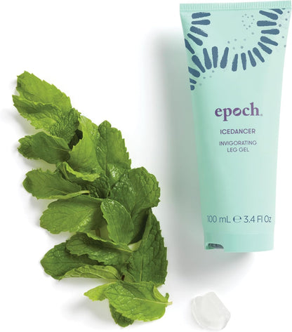 Nu Skin Epoch Ice Dancer Invigorating Leg Gel | Alcohol-Free, Wild Mint & Menthol