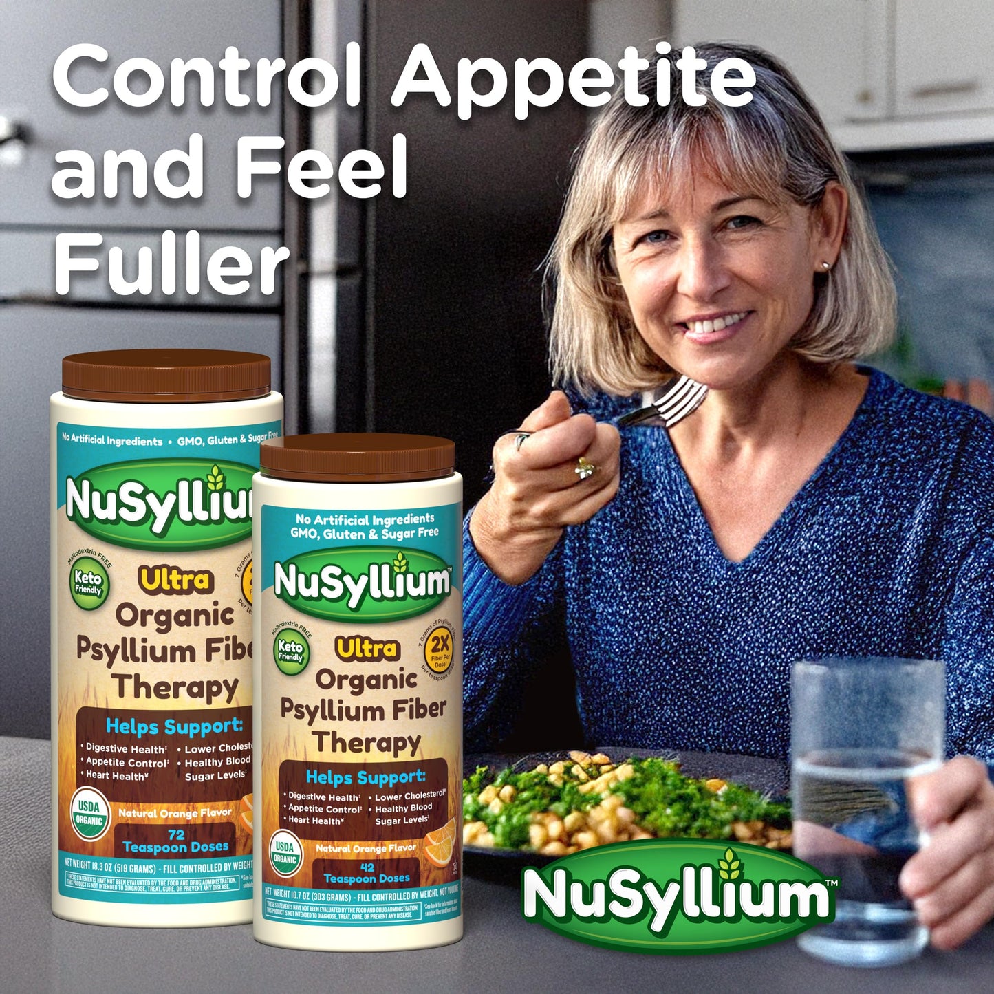NuSyllium Organic Psyllium Husk Powder – USDA Organic, 21 oz, 85 Servings