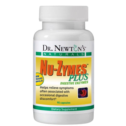 Nu-Zymes Plus Digestive Enzymes - 90 Veg Capsules | SelfCare+ Dr. Newton's Naturals