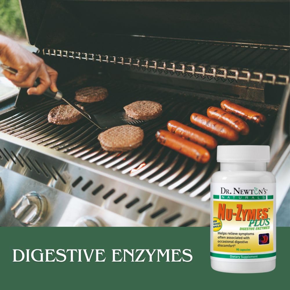 Nu-Zymes Plus Digestive Enzymes - 90 Veg Capsules | SelfCare+ Dr. Newton's Naturals