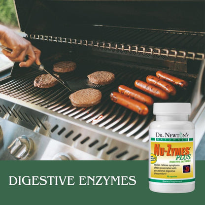 Nu-Zymes Plus Digestive Enzymes - 90 Veg Capsules | SelfCare+ Dr. Newton's Naturals