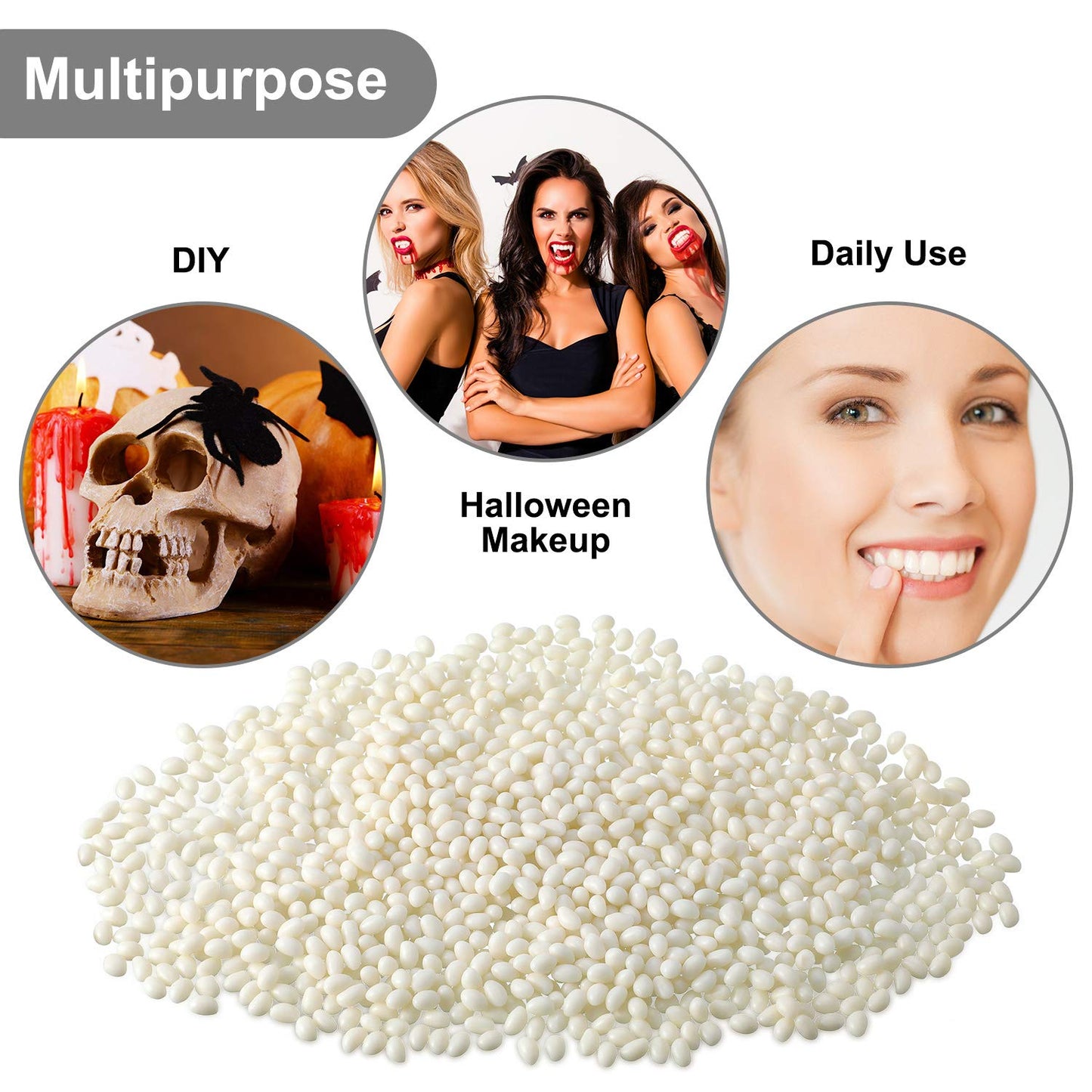 Nuanchu 100g Bead Teeth Moldable Gel Filler for Missing Teeth | Halloween Makeup