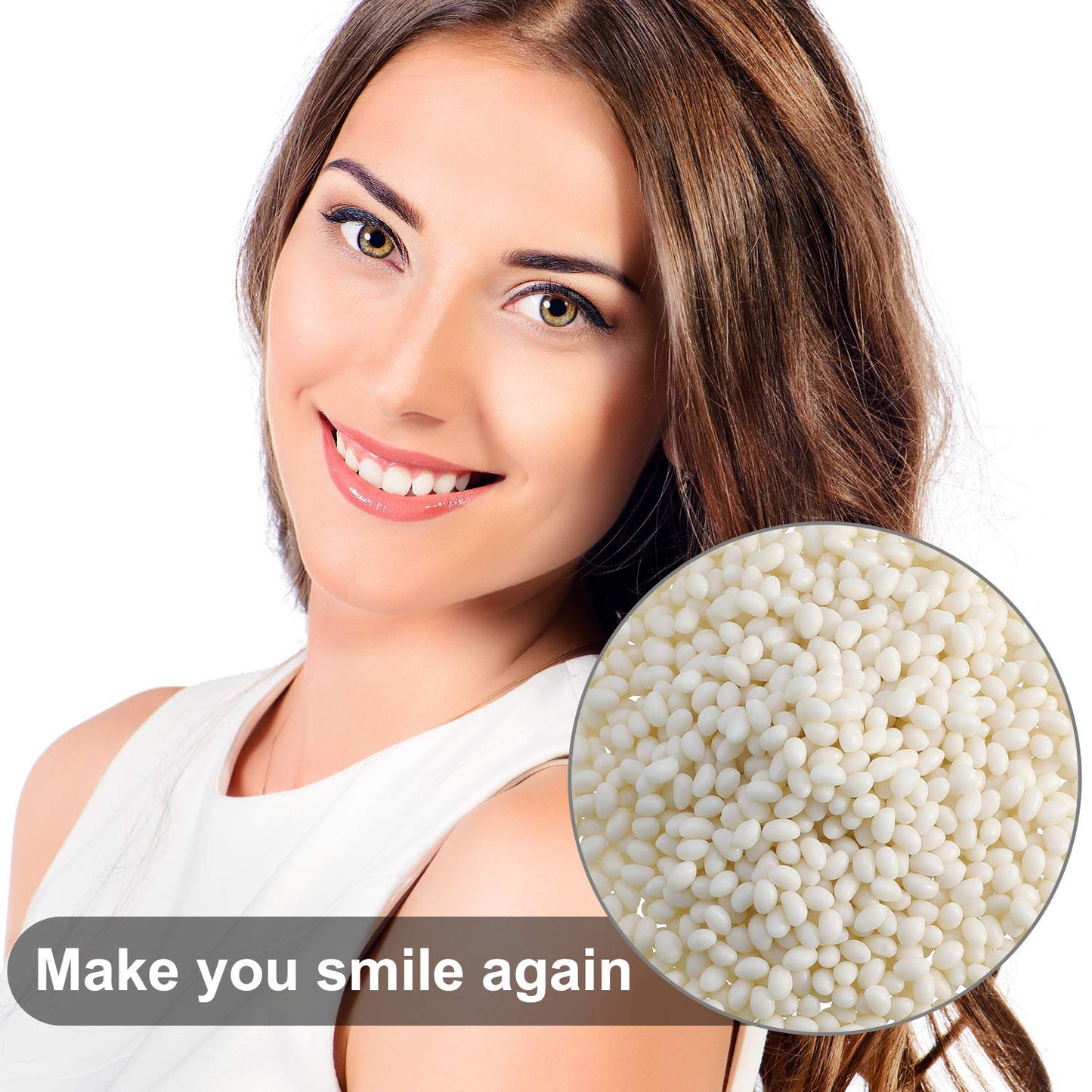 Nuanchu 100g Bead Teeth Moldable Gel Filler for Missing Teeth | Halloween Makeup