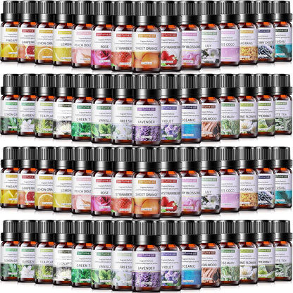Nuanchu 36 Pcs Essential Oils Set - 10ml Fragrance Oils for Diffuser & DIY Aromatherapy Kit
