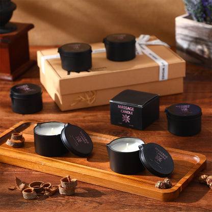 Nuanchu 6 Pcs Massage Oil Candles – 2.35 oz Soy-Based Low-Temp Aromatherapy Gift Set