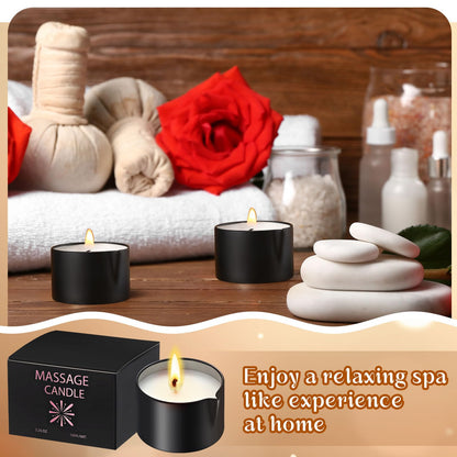 Nuanchu 6 Pcs Massage Oil Candles – 2.35 oz Soy-Based Low-Temp Aromatherapy Gift Set