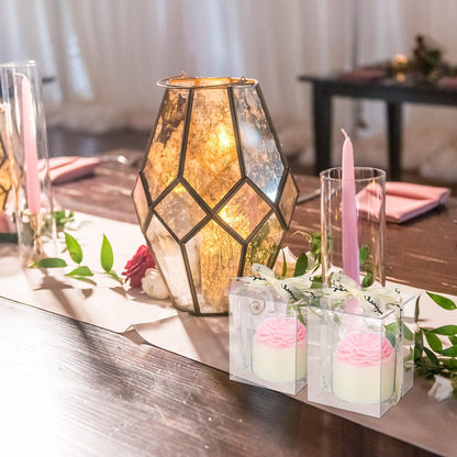 Nuanchu 6 Pack Flower Jar Candles – Lavender Scented Rose Floral Soy Candles for Weddings, Bridesmaids Gifts, and Home Decor