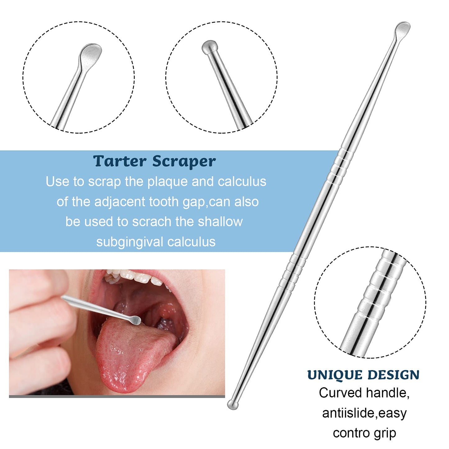 Nuanchu 4-Piece Stainless Steel Tonsil Stone Removal Tools - Bad Breath Solution