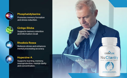 NuClarity - Premium Nootropic Brain Supplement for Focus & Clarity