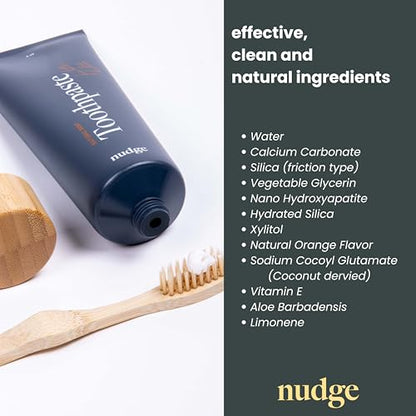 Nudge Nano Hydroxyapatite Toothpaste Remin+ Orange, 4 oz – Fluoride/SLS-Free