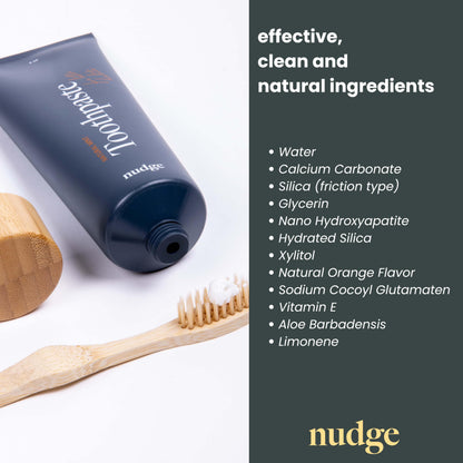 Nudge Nano Hydroxyapatite Toothpaste Remin+ Orange, 4 oz – Fluoride/SLS-Free