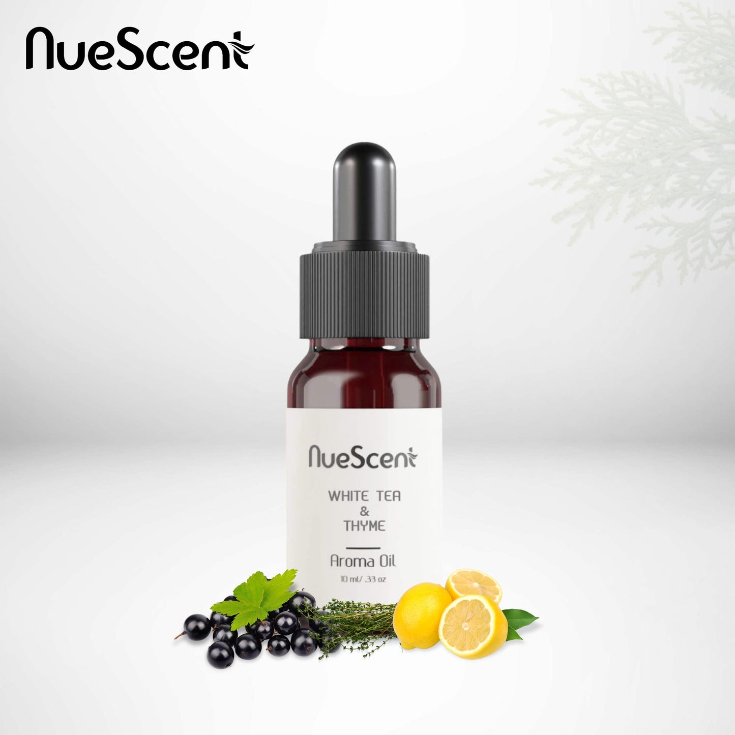 NueScent White Tea & Thyme Aroma Oil for Scent Diffusers – Vegan, Non-GMO, Cruelty Free