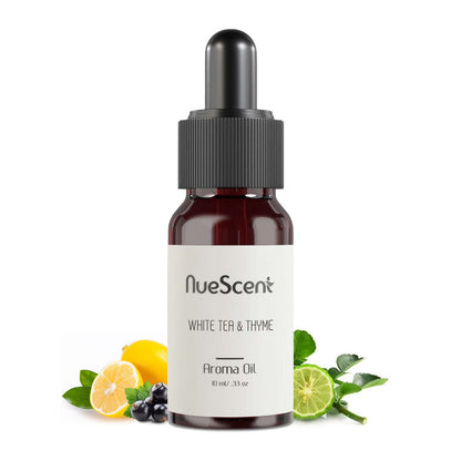 NueScent White Tea & Thyme Aroma Oil for Scent Diffusers – Vegan, Non-GMO, Cruelty Free