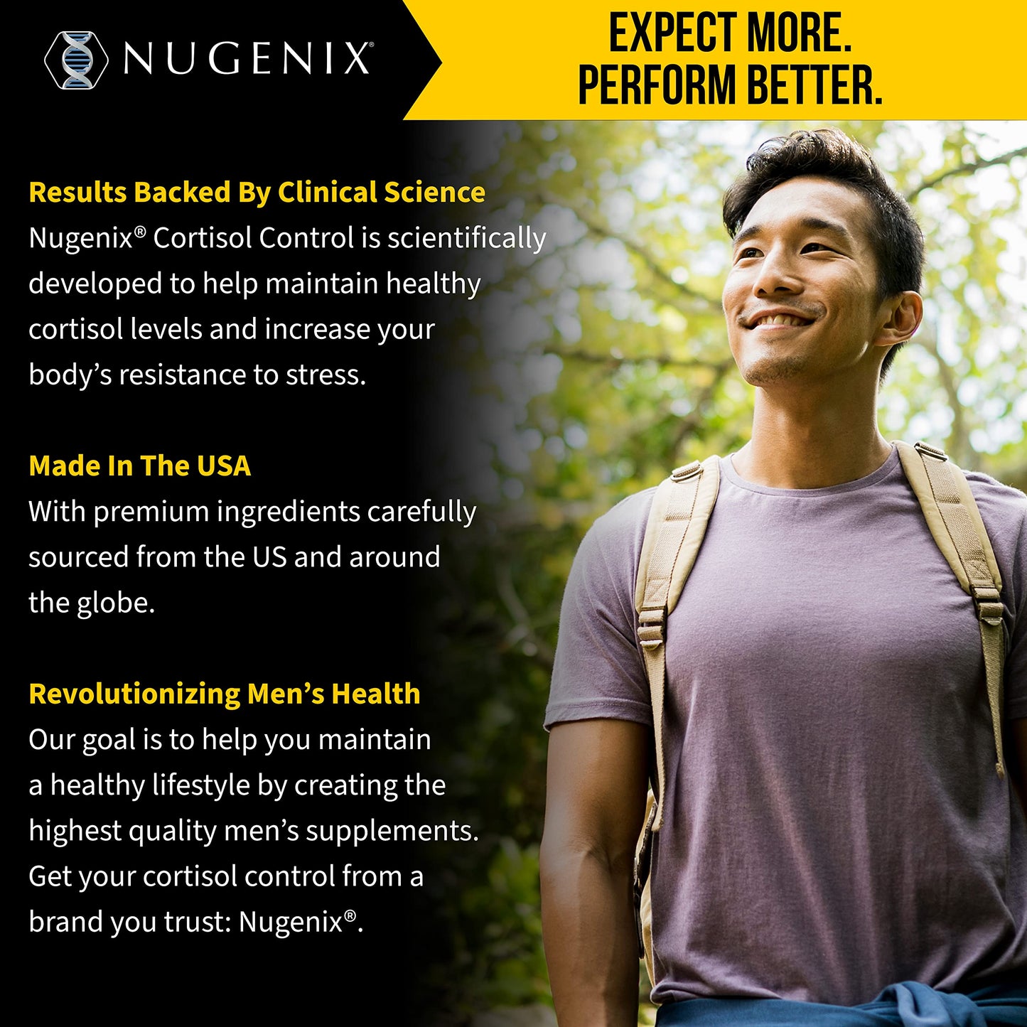 Nugenix Cortisol Control – Cortisol Manager & Adrenal Support for Men, 120 Capsules