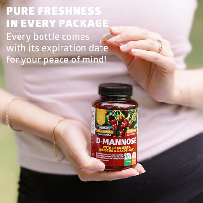 Number One Nutrition D-Mannose 1350mg – Urinary Tract Health, 120 Count