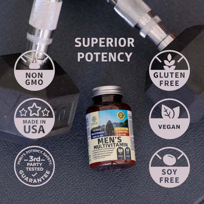 Number One Nutrition Premium Men's Daily Multivitamin - Gluten Free, Non-GMO, 60 Veg Caps