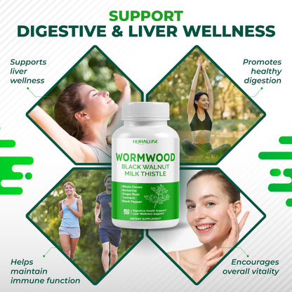 NURAFUSE Wormwood, Cloves & Milk Thistle – Liver & Digestive Support