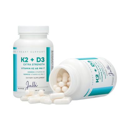 Nurse Julli Vitamin K2 + D3 MK-7 - Extra Strength, 120 Capsules